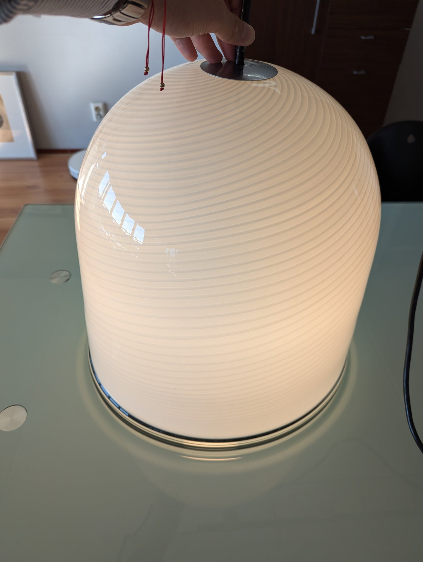 Leucos “Swirl” Pendant Lamp – (1970s)