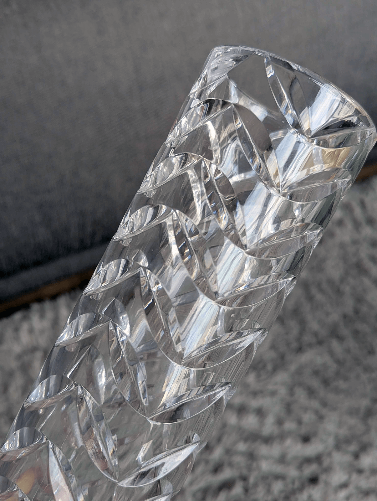 Beyer Crystal Vase – 24% Lead Crystal – West Germany (1970s)