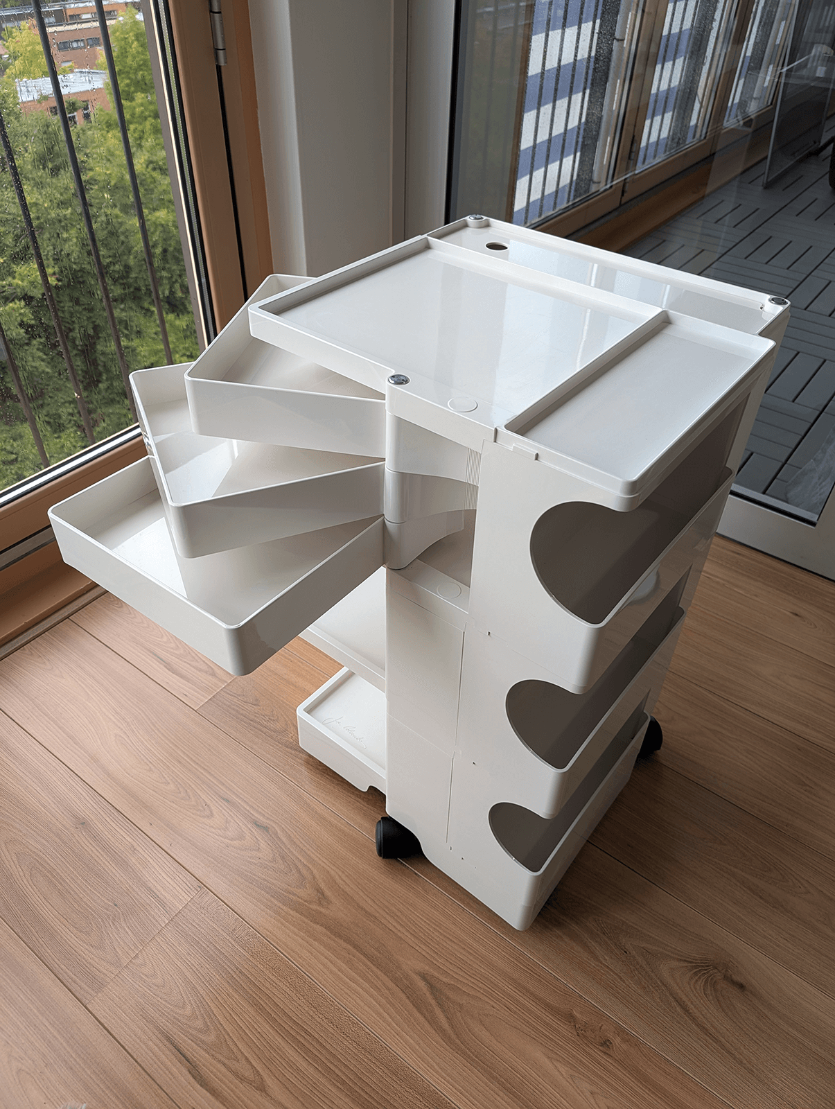 B-Line “Boby Trolley” – 3/3 drawers – Joe Colombo (White, Italy)