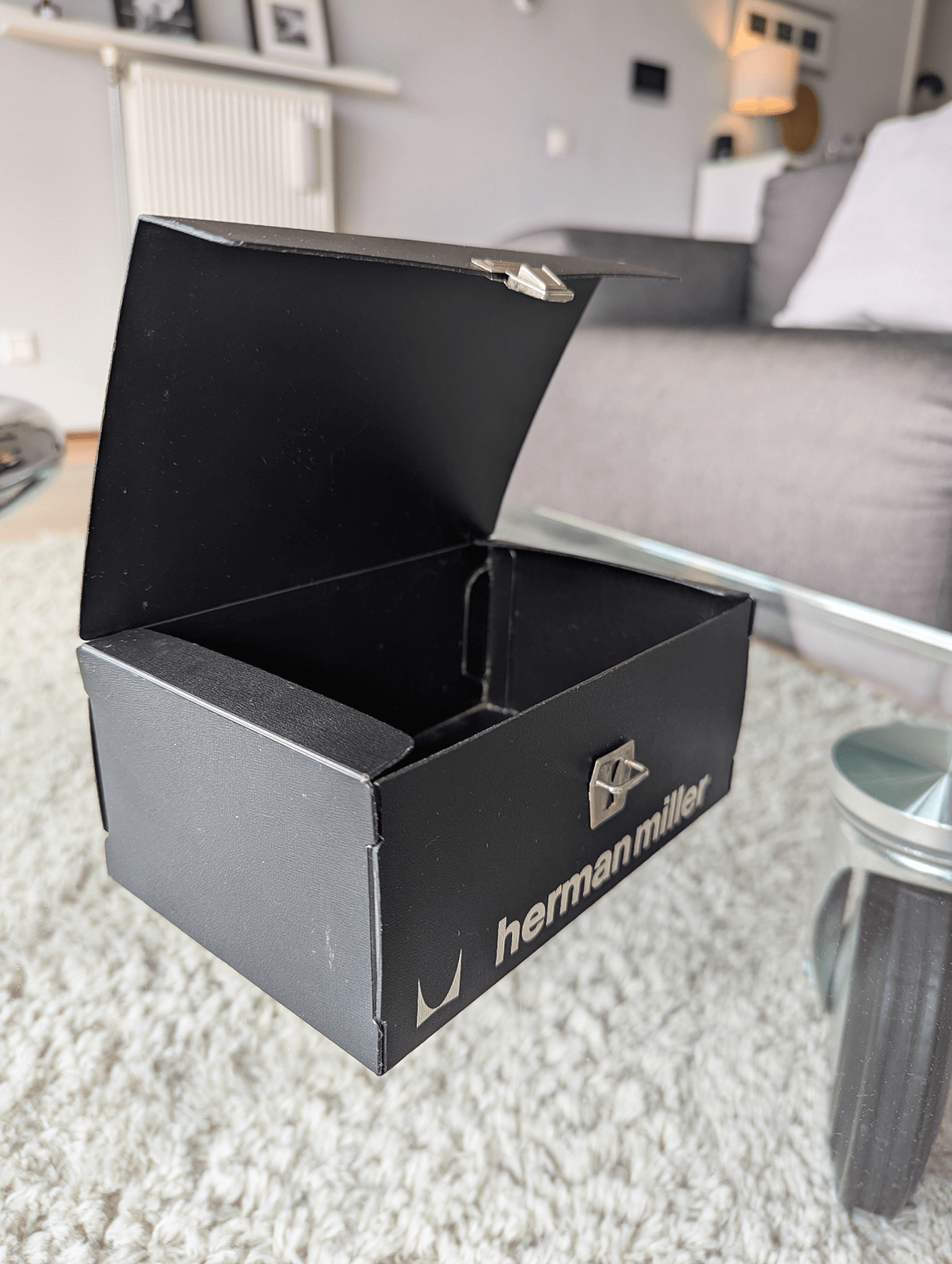 (2x) Original Herman Miller sample boxes - plastic, vintage