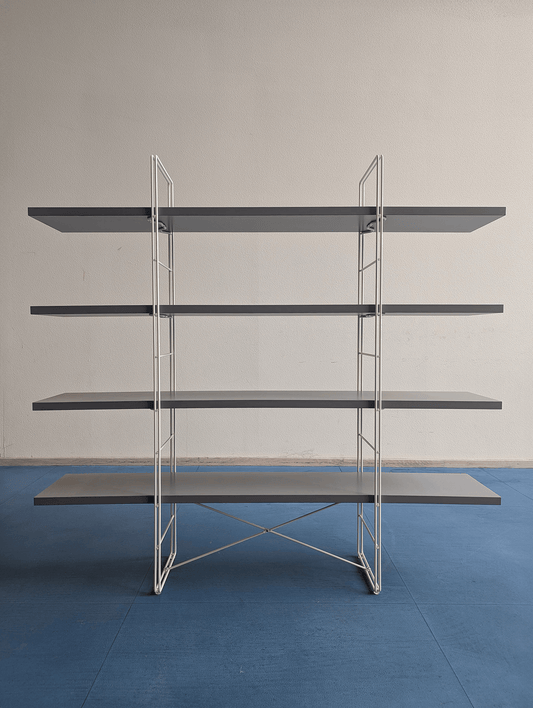 IKEA “Enetri” Wall Shelf – Design by Niels Gammelgaard – 4 Shelves – White Frame / Grey