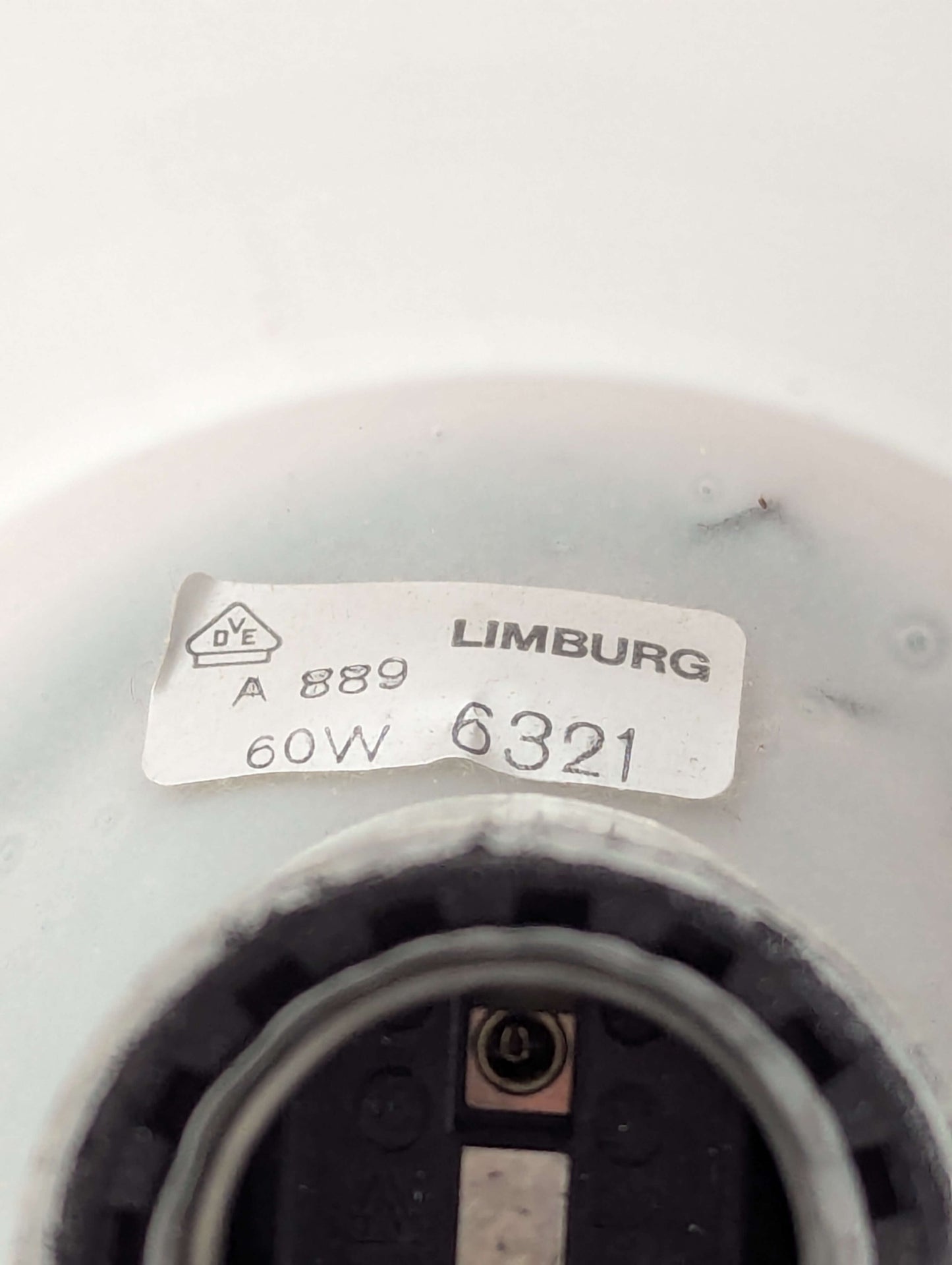 Set of 2 Glashütte Limburg Mushroom Table Lamps - Bubbled Glass - Vintage Germany