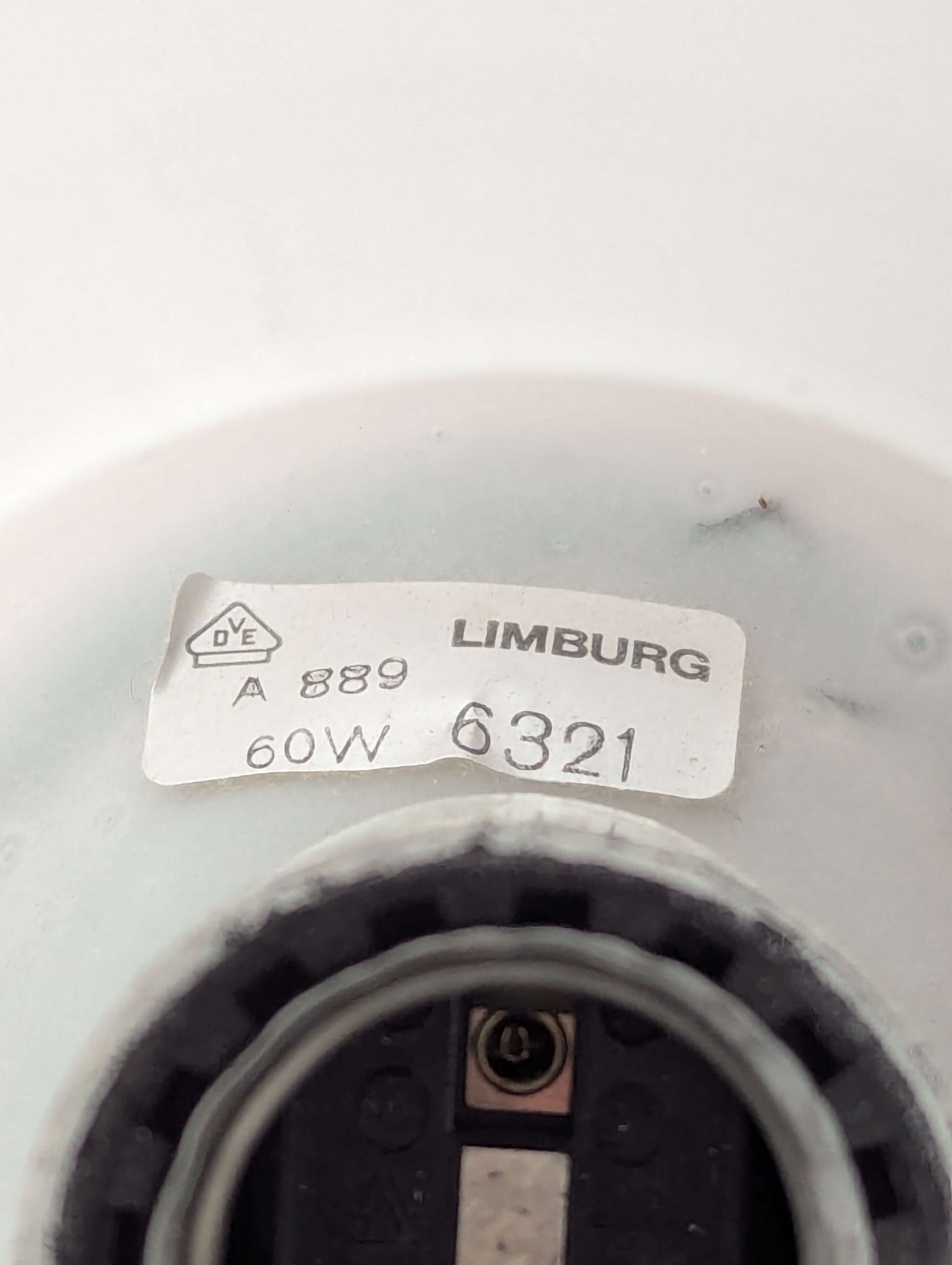 Set of 2 Glashütte Limburg Mushroom Table Lamps - Bubbled Glass - Vintage Germany