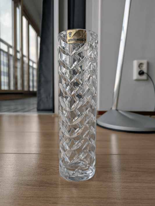 Beyer Crystal Vase – 24% Lead Crystal – West Germany (1970s)