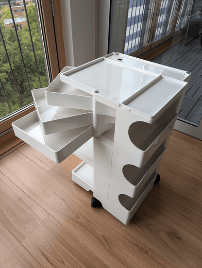 B-Line “Boby Trolley” – 3/3 drawers – Joe Colombo (White, Italy)