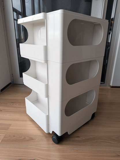 B-Line “Boby Trolley” – 3/3 drawers – Joe Colombo (White, Italy)