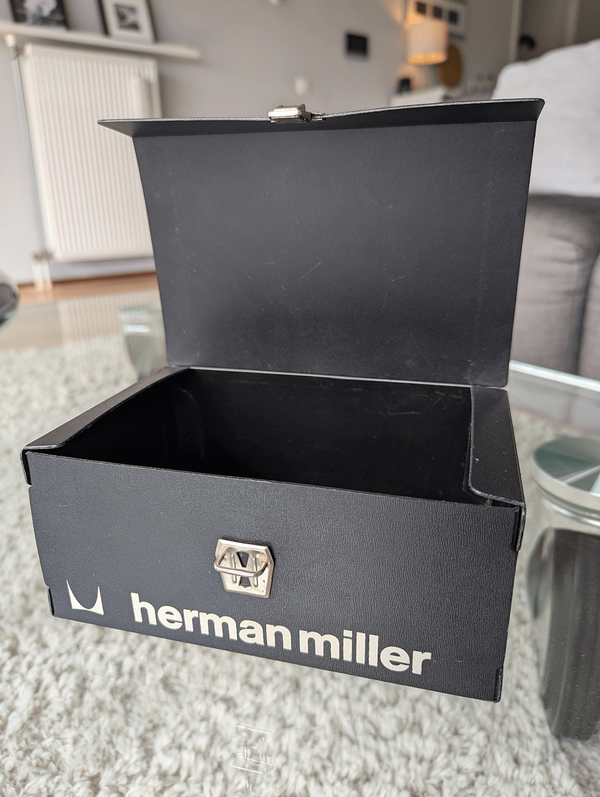 (2x) Original Herman Miller sample boxes - plastic, vintage