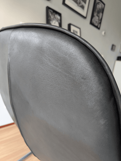 Label Van den Berg “Tobias” Lounge Chair – Black Aniline Leather – Gerard van den Berg