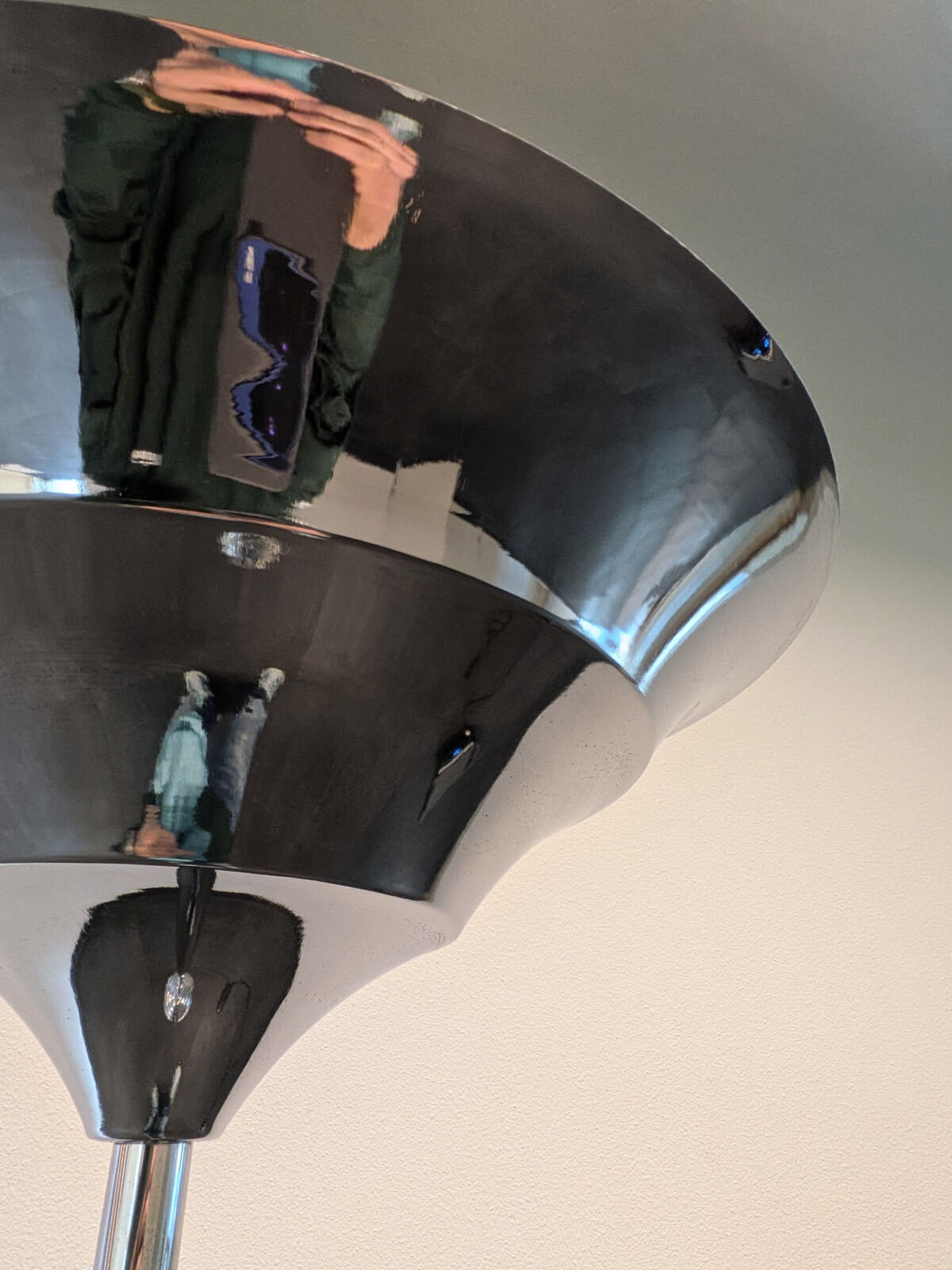 Art Deco Uplighter Vloerlamp - Jaren ’80 Chroom - Streamline Moderne