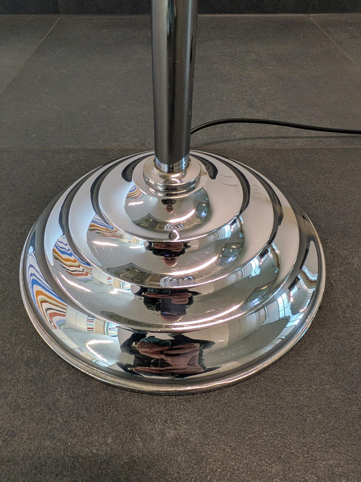 Art Deco Uplighter Vloerlamp - Jaren ’80 Chroom - Streamline Moderne