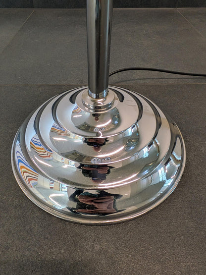 Art Deco Uplighter Vloerlamp - Jaren ’80 Chroom - Streamline Moderne