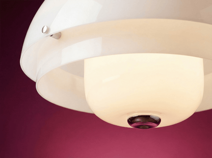 Harveiluce iGuzzini Pendant lamp designed by Luigi Massoni - Opaline Plastic - Italian Space Age Design - 1970s