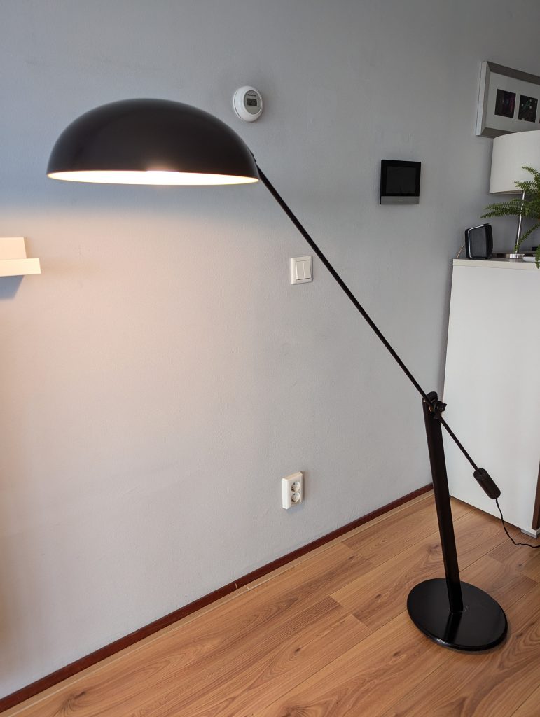 Hala Zeist Floor Lamp (1970s): “Vintage Hala Zeist floor lamp from the 1970s, featuring a minimalist design with a slender metal frame and adjustable shade.”